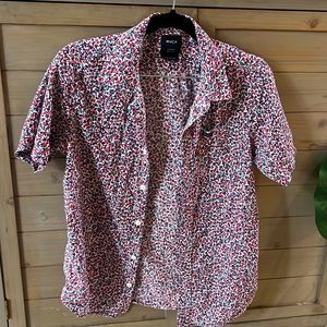 RVCA short sleeve floral button down shirt